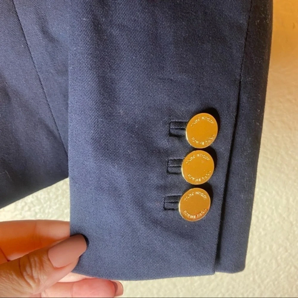 Tory Burch Navy Blazer with Gold‎ Buttons Size 0